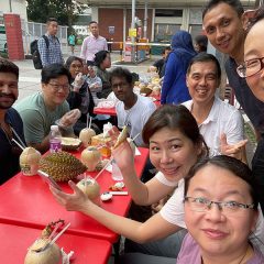 Fresh Coconut and Fleshy Durian