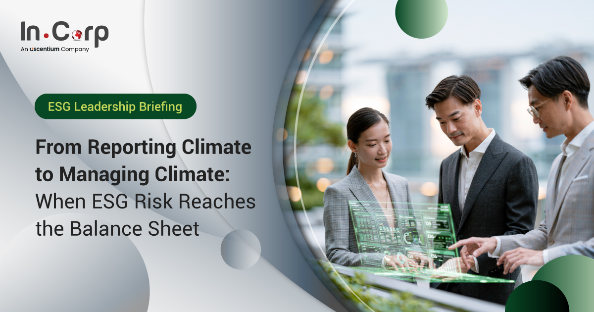 From Reporting to Managing Climate: When ESG Risk Reaches the Balance Sheet